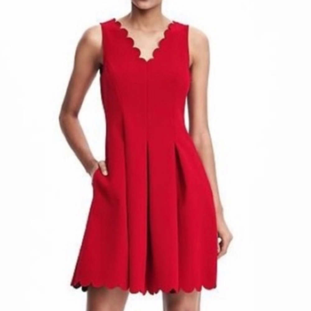 Banana Republic Red Sleeveless Dress - Picture 1 of 6